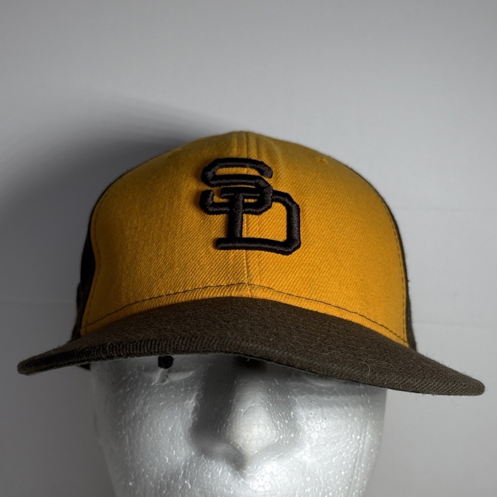 Vtg New Era 59FIFTY‎ San Diego Padres Cooperstown MLB Fitted Hat 7 1/4